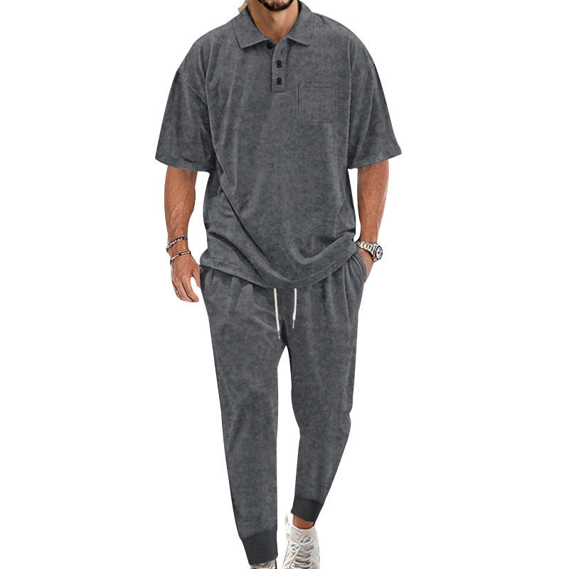 Twill Old Fried Flower Men's Suit