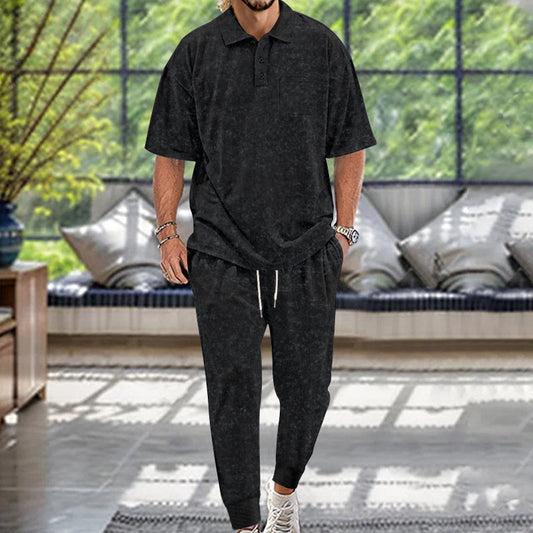 Twill Old Fried Flower Men's Suit