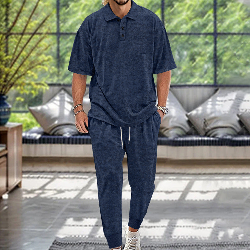 Twill Old Fried Flower Men's Suit