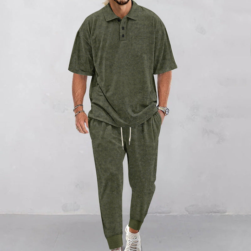 Twill Old Fried Flower Men's Suit